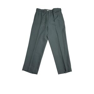Patriot‎ Pants Mens 34x27 Green Polyester Pleated Dress Army Uniform Workwear